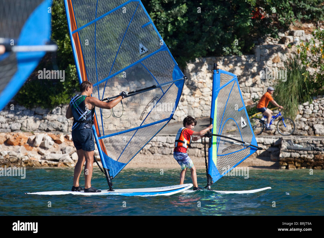 Windsurfing in Croatia Stock Photo Alamy