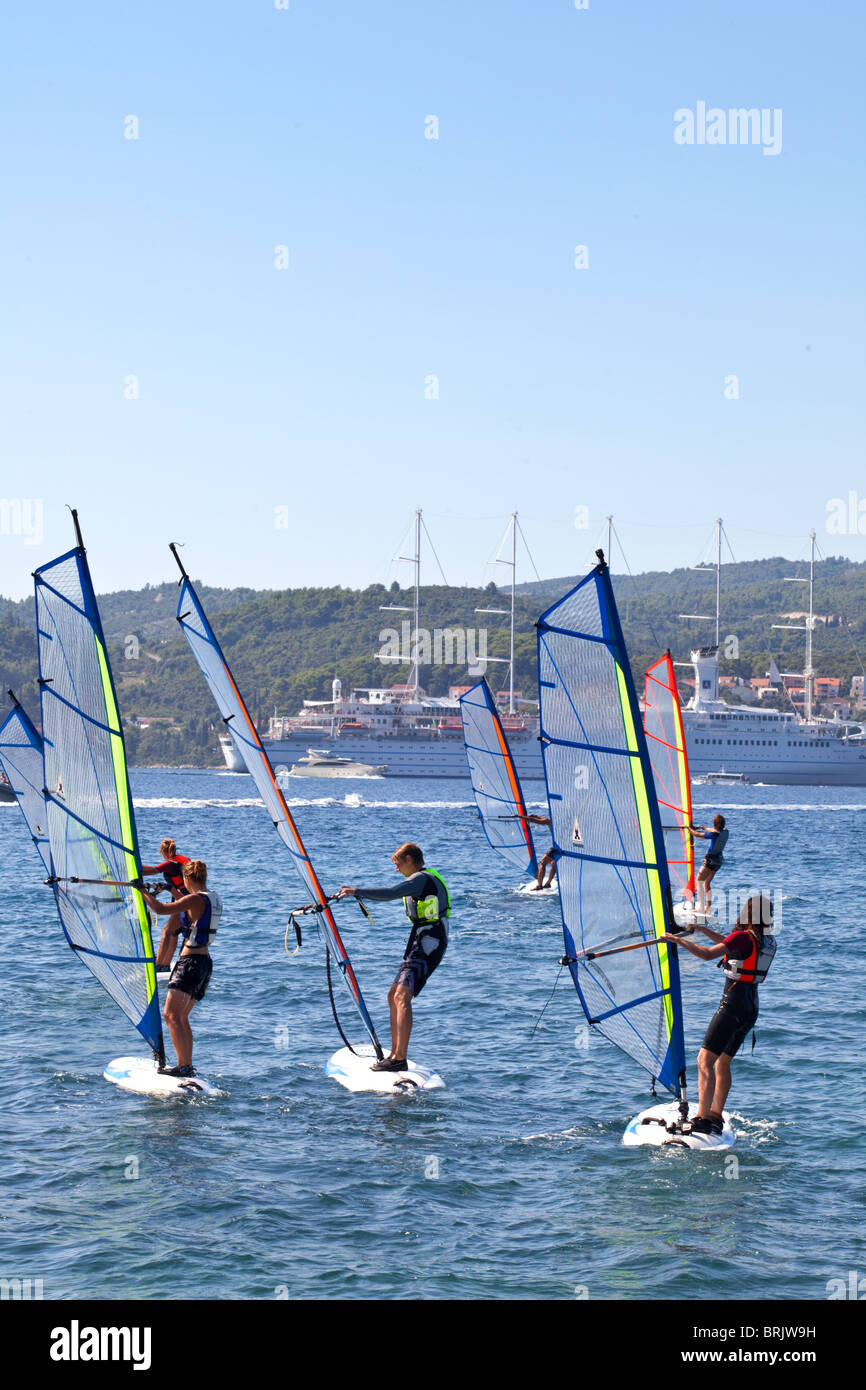 Windsurfing school pol33 in Orebic, Dalmatian coast, Peljesac peninsula
