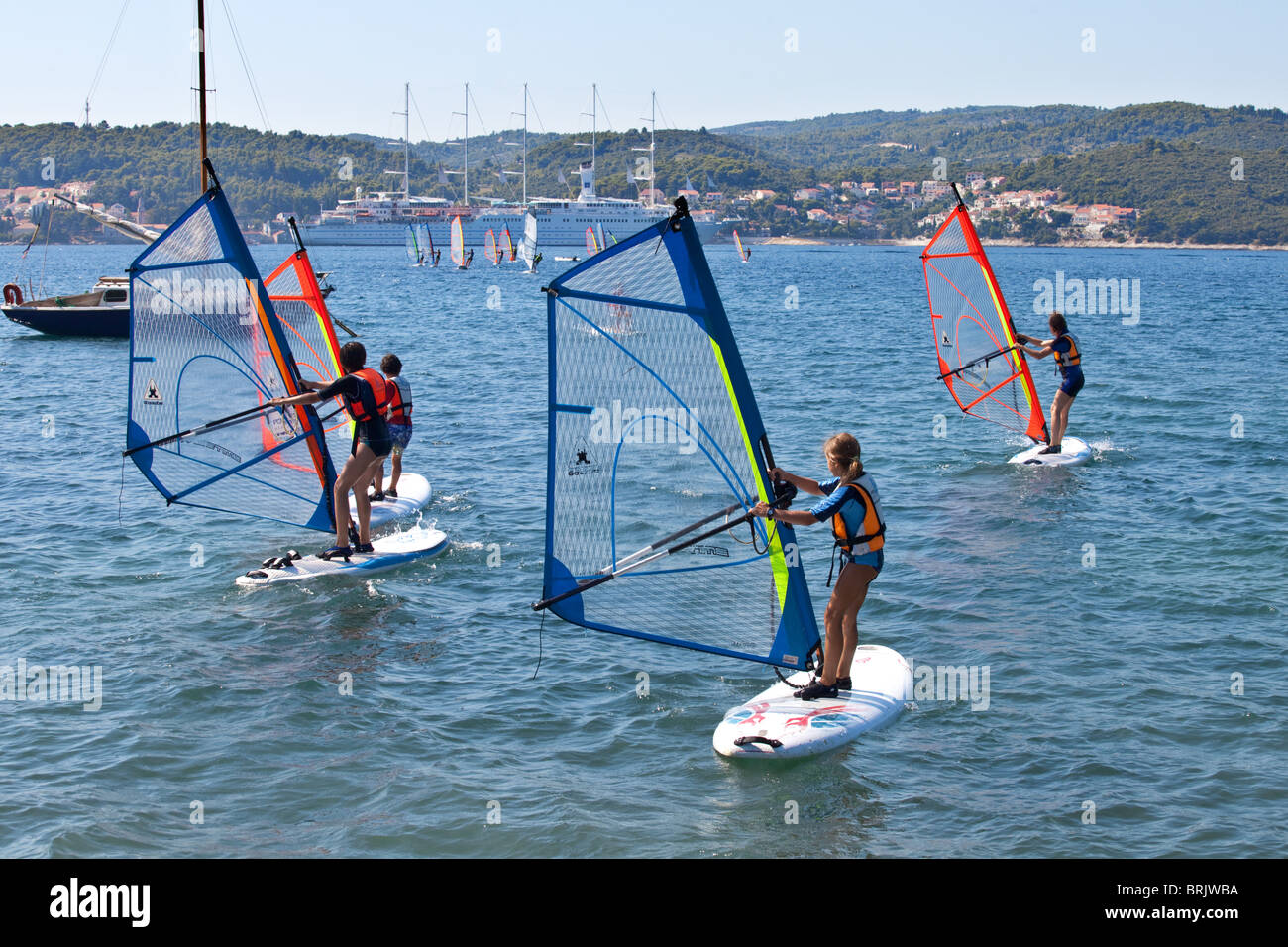 Windsurfing school pol33 in Orebic, Dalmatian coast, Peljesac peninsula
