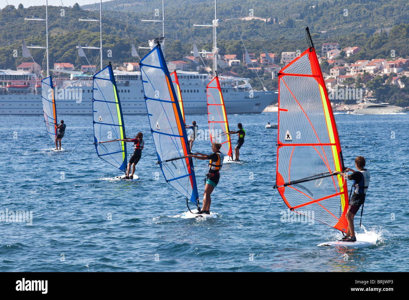Windsurfing school pol33 in Orebic, Dalmatian coast, Peljesac peninsula