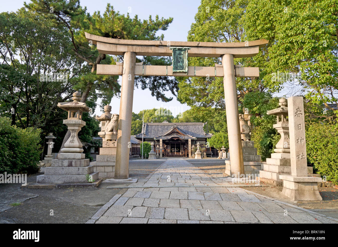 Kasuga Shrine in Izumisano, Osaka, Japan Stock Photo