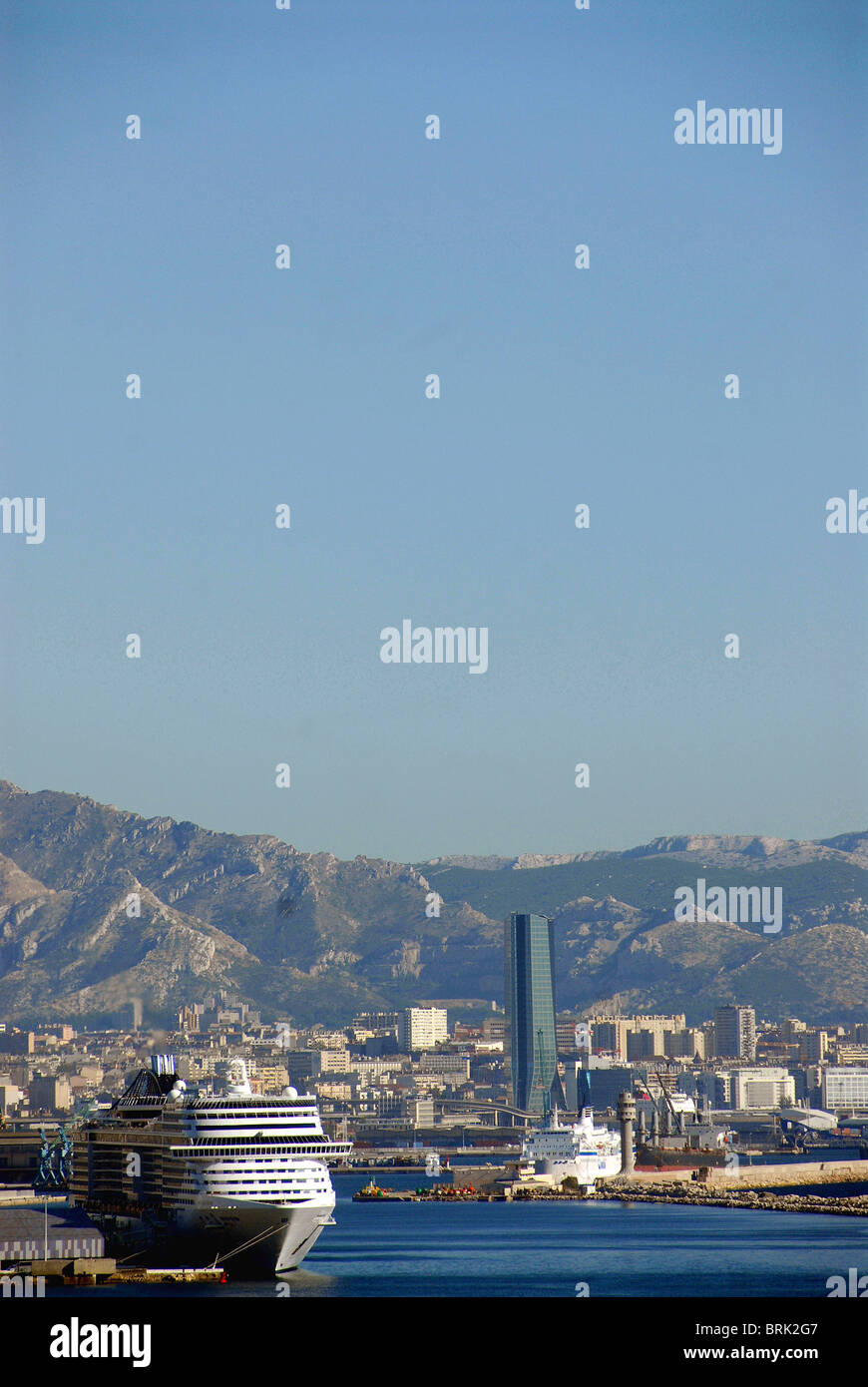 Joliette port and CMACGM tower, Marseille Stock Photo Alamy
