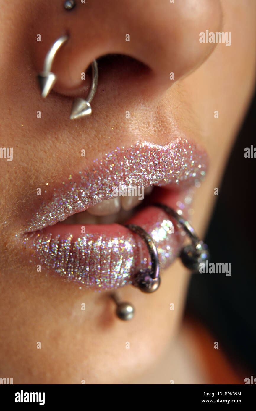 Pierced lip hires stock photography and images Alamy