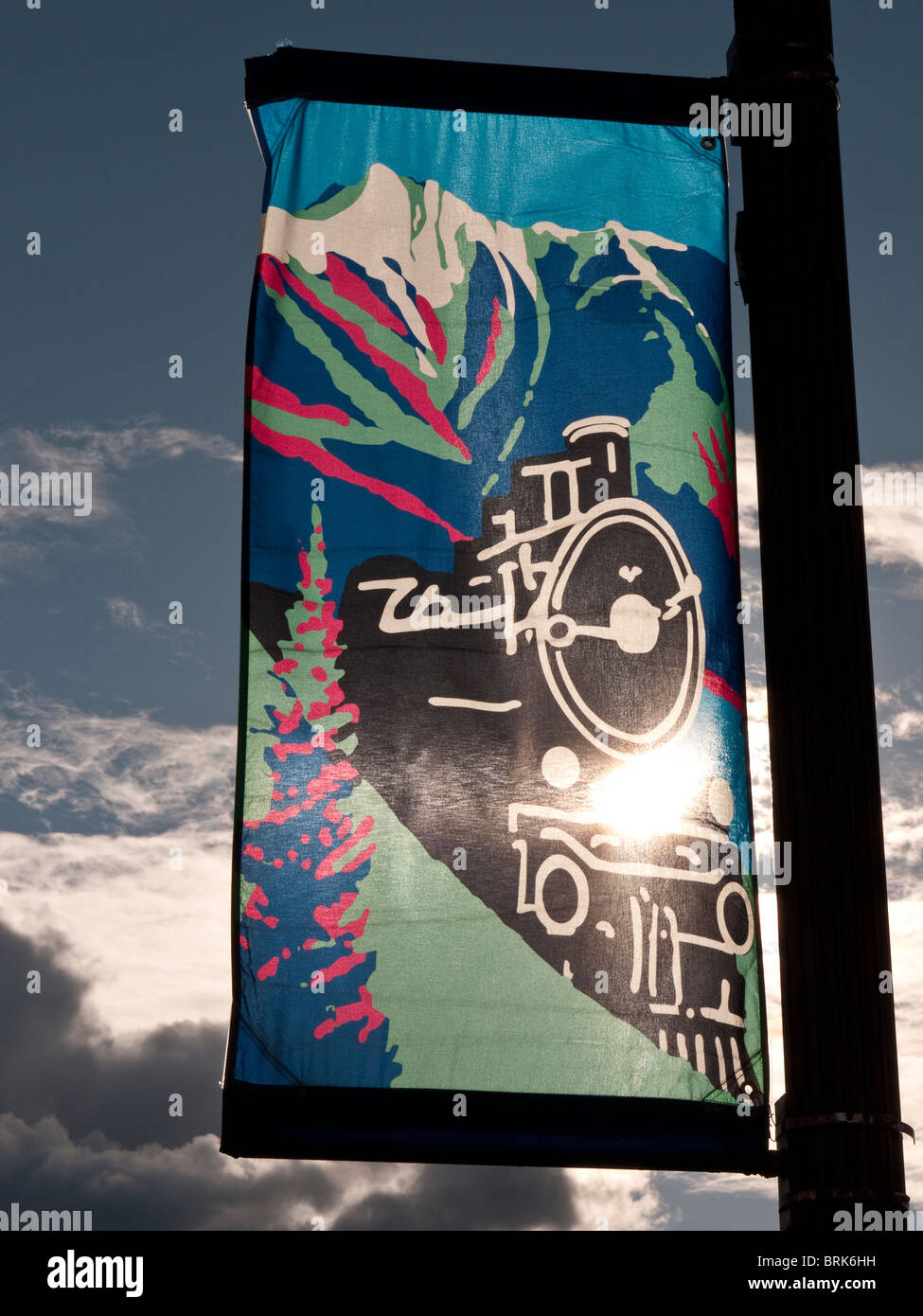 sign, McBride, Yellowhead Highway, British Columbia, Canada