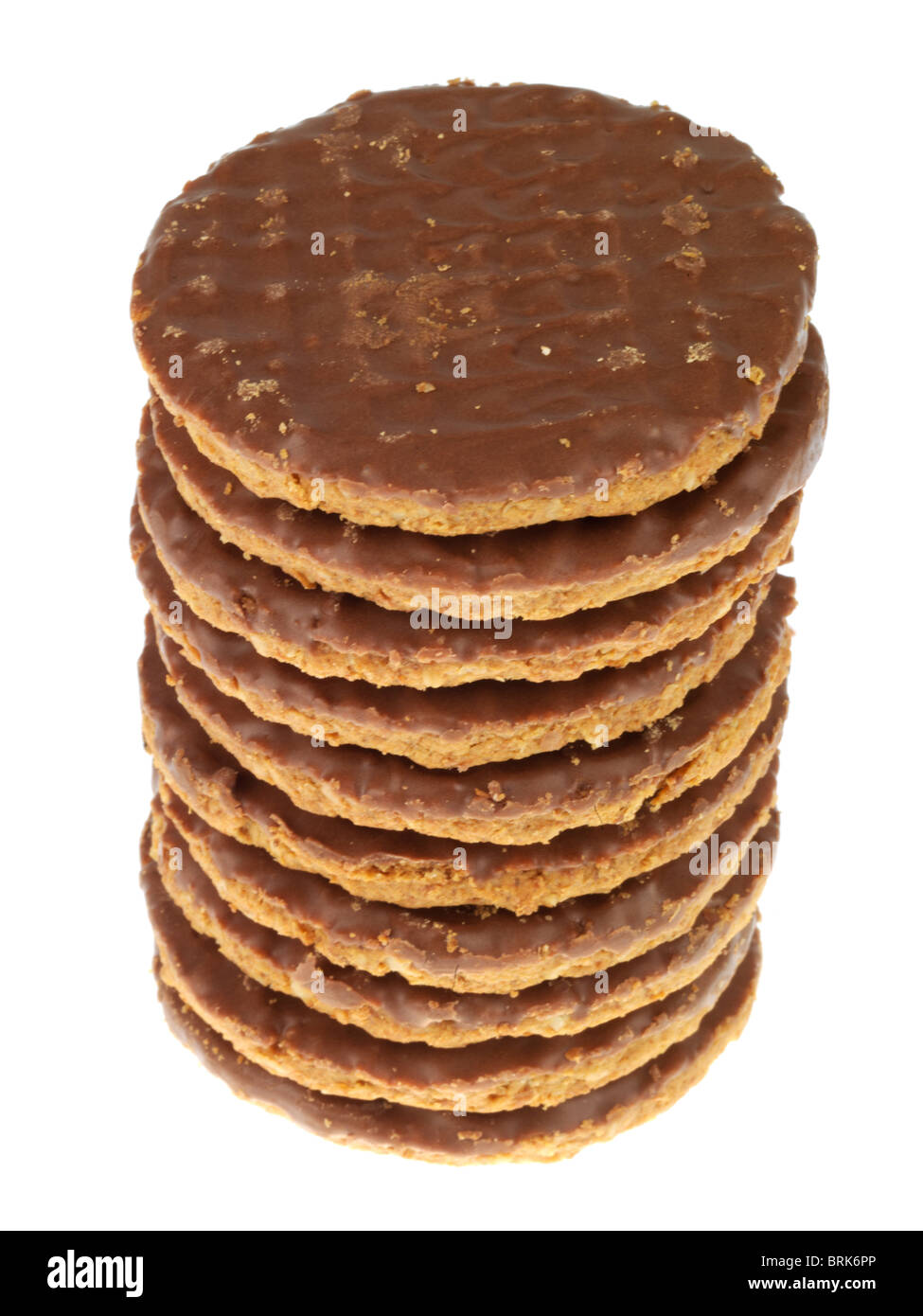 Milk Chocolate Biscuits Stock Photo