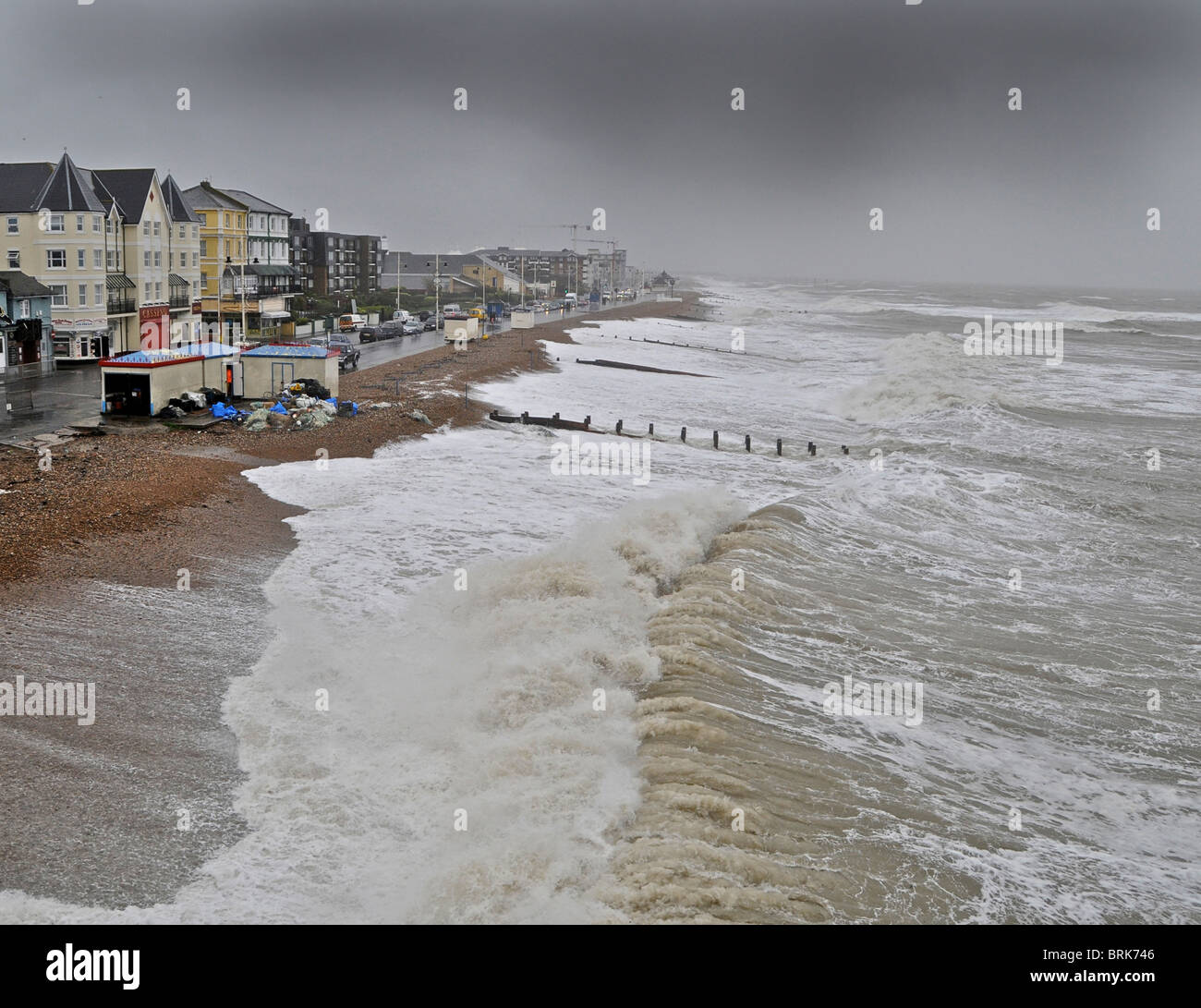 Stormy weather at a seaside town Bognor Regis Stock Photo Alamy