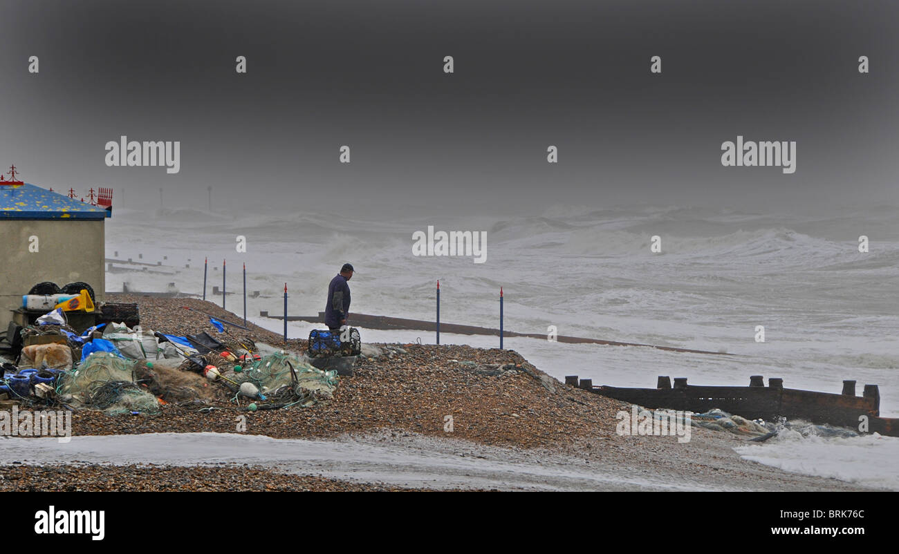 Stormy weather at a seaside town Bognor Regis Stock Photo Alamy