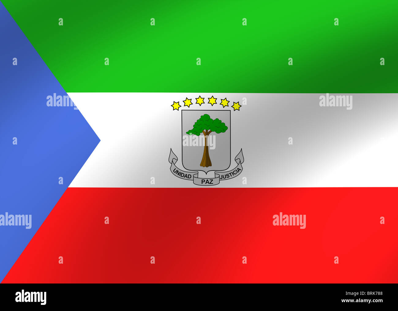 Equatorial Guinea flag Stock Photo