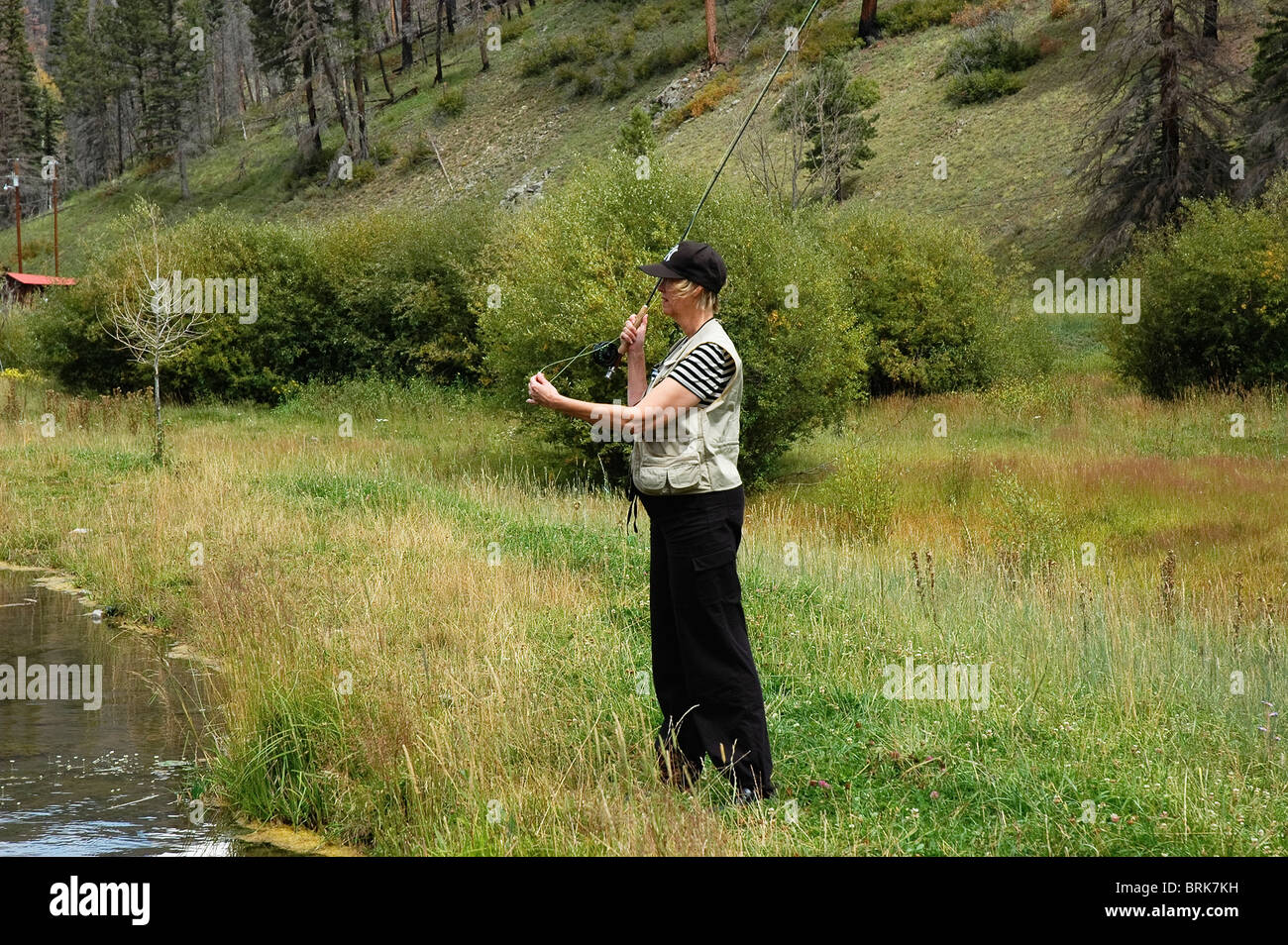 Fly fishing at Cow Creek Ranch, Pecos, NM Stock Photo Alamy