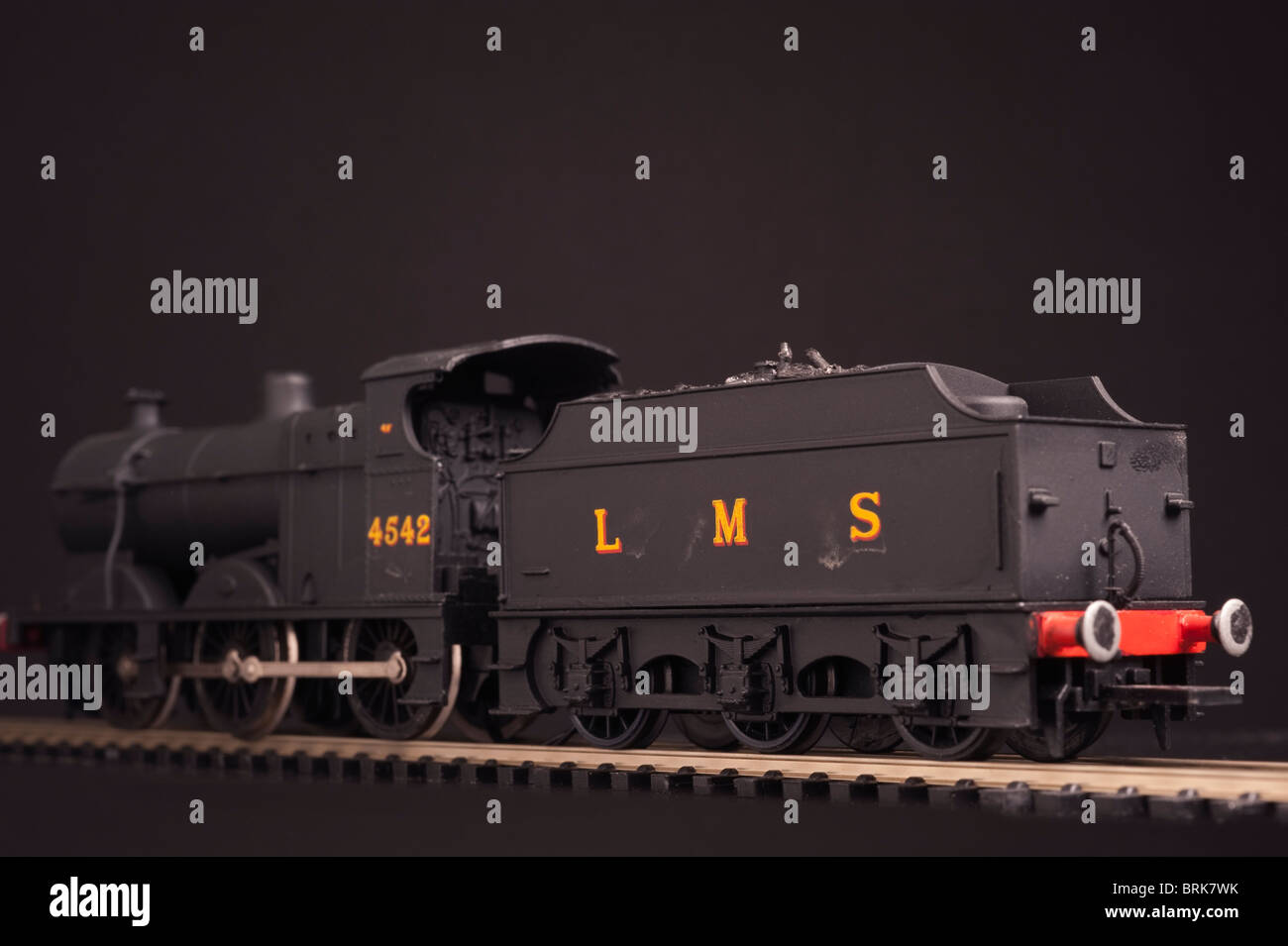Class 4F Steam Locomotive, LMS Black Livery Stock Photo