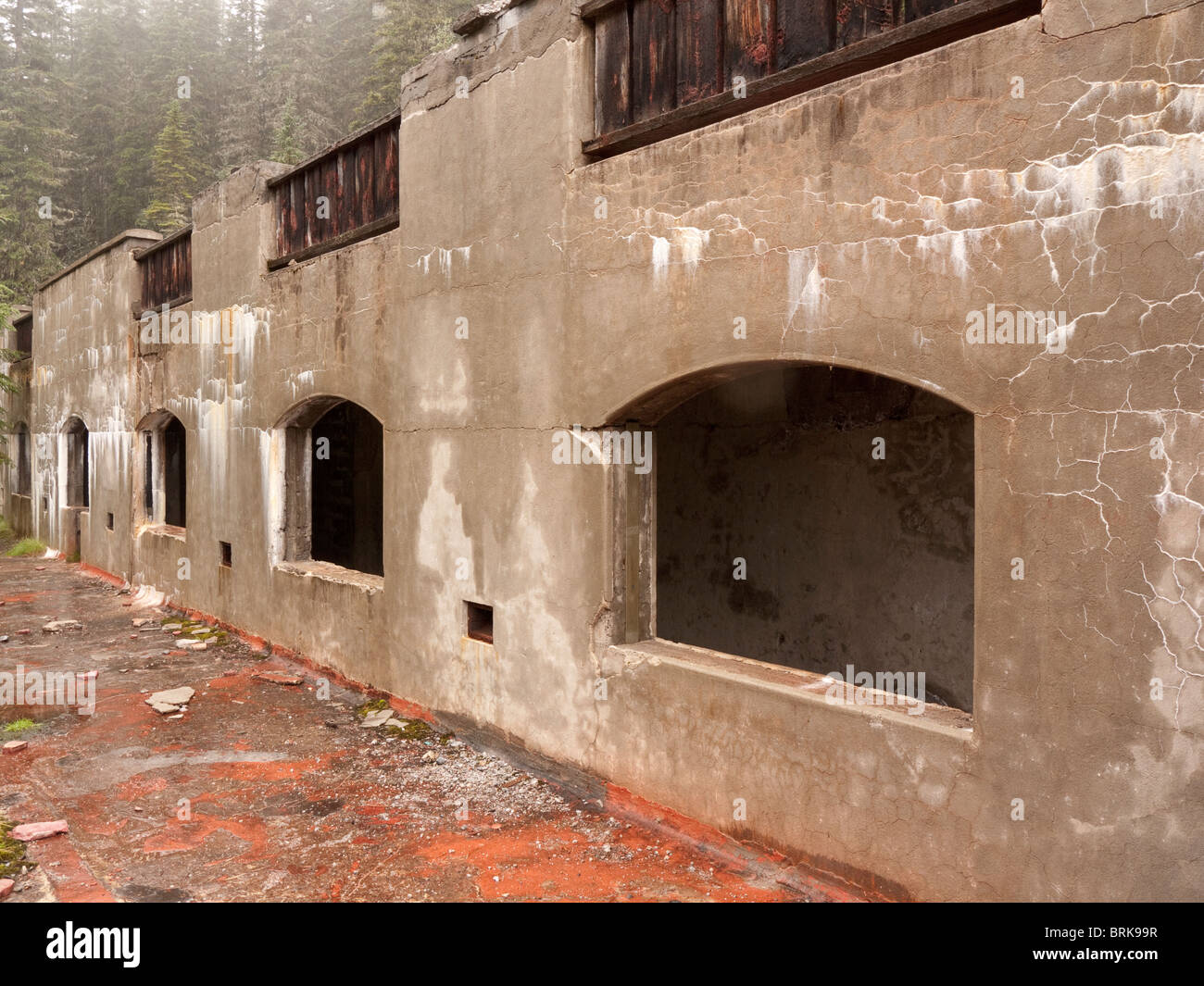 Miette Aquacourt Hot Springs Ruins Jasper, Alberta Canada September