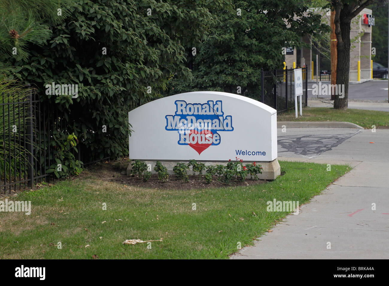 Sign at Ronald McDonald House, Cleveland Ohio Stock Photo Alamy