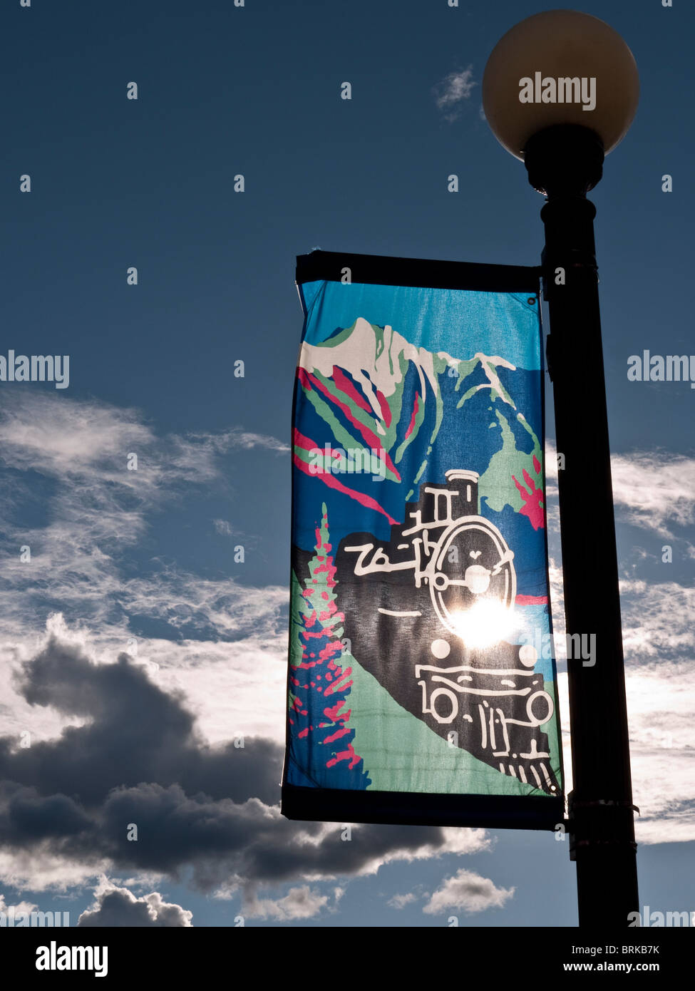 sign, McBride, Yellowhead Highway, British Columbia, Canada