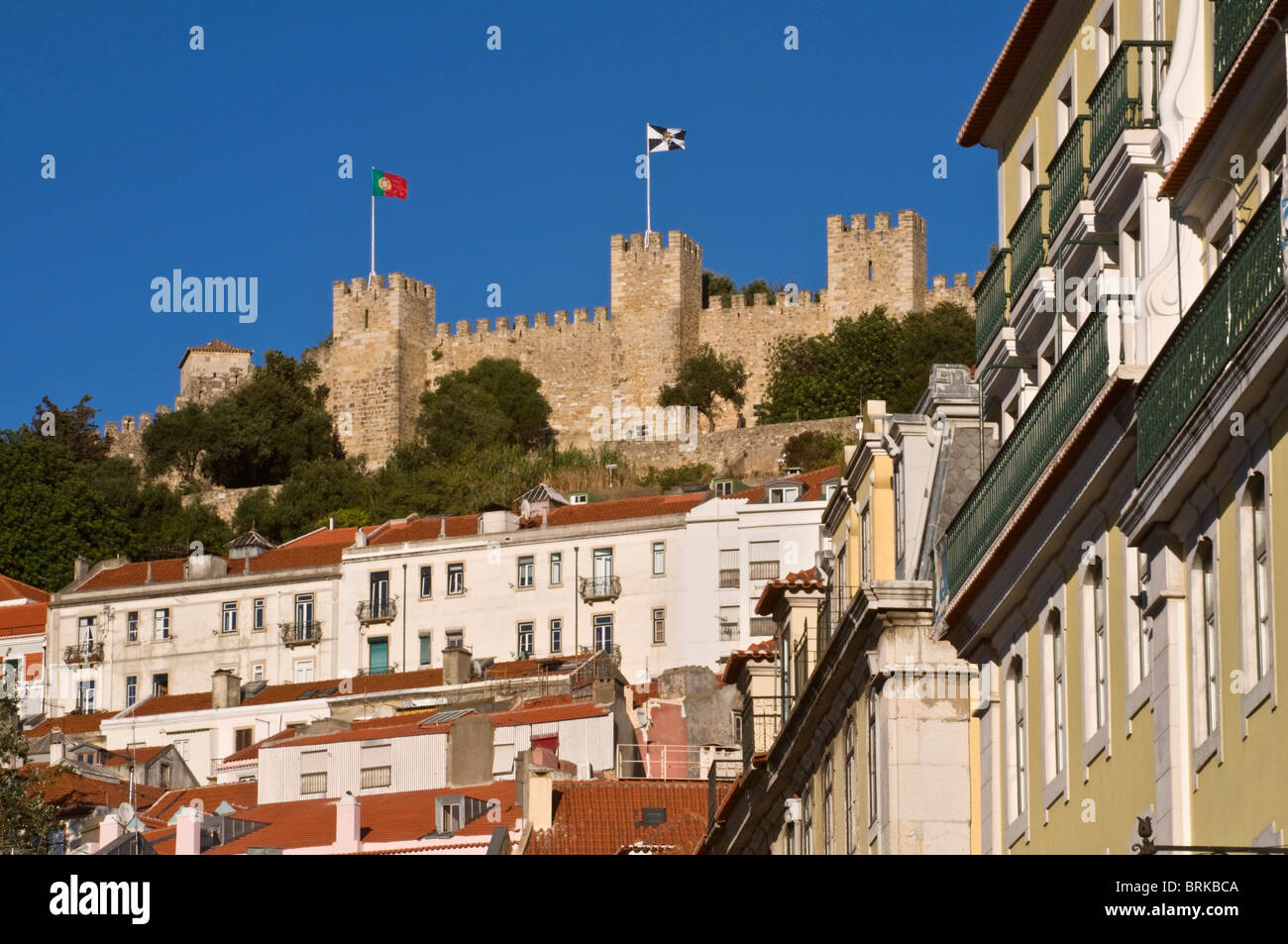 City view to castle Lisbon Portugal Stock Photo - Alamy