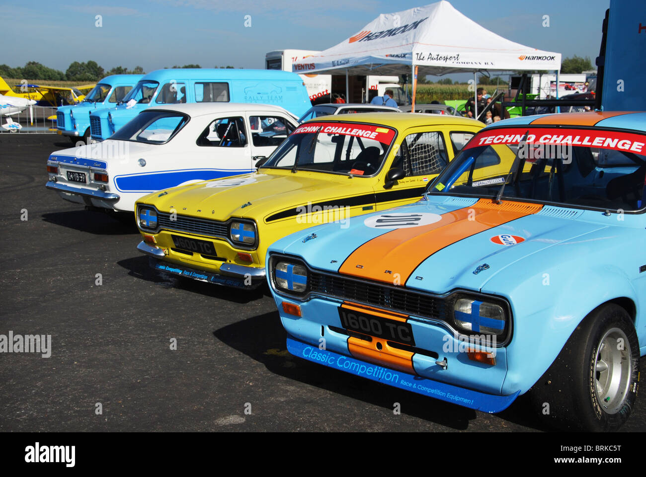 Ford Escort Mk1 competition cars on display Stock Photo - Alamy