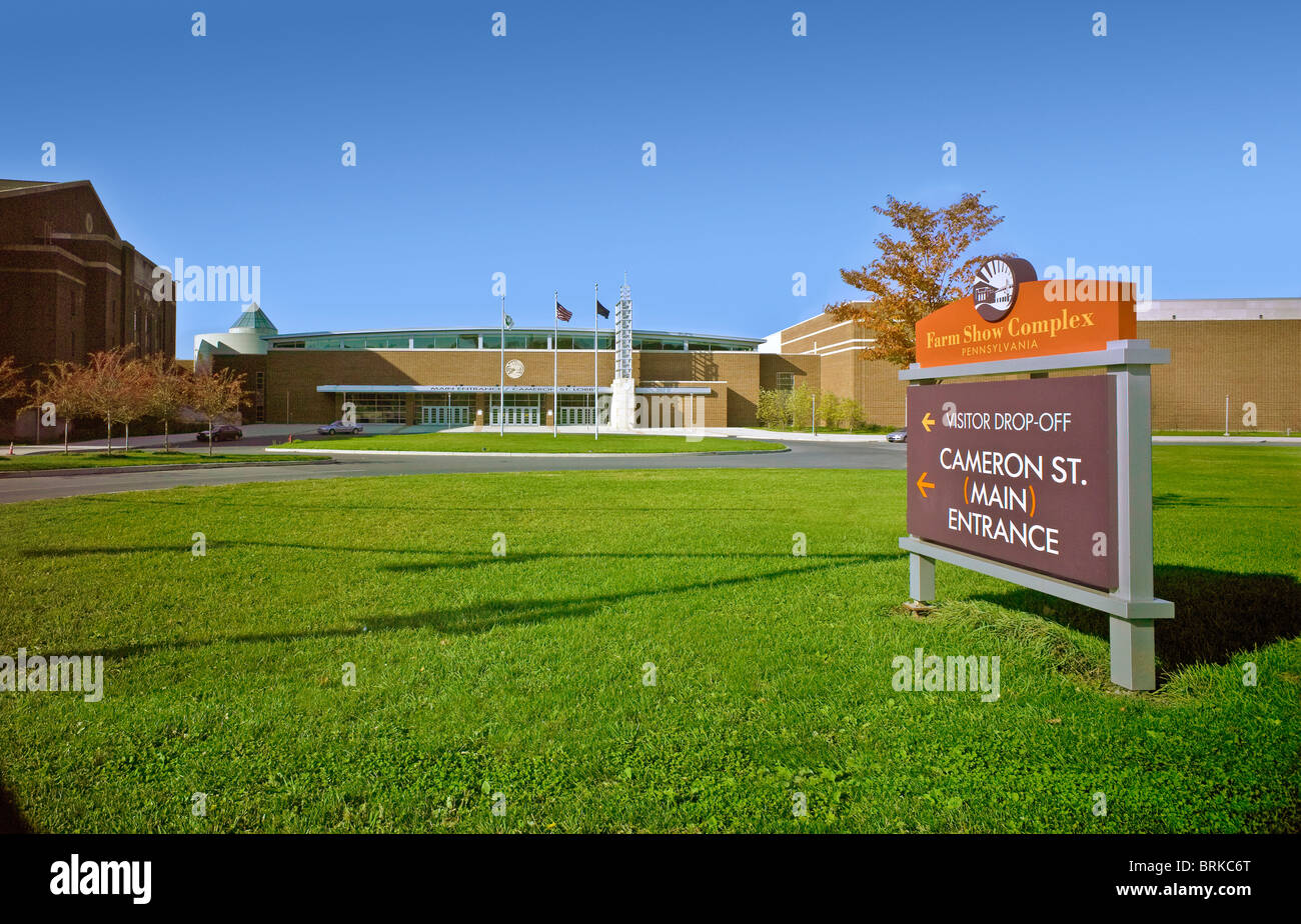 Harrisburg, PA, state farm show complex buildings. Site of annual