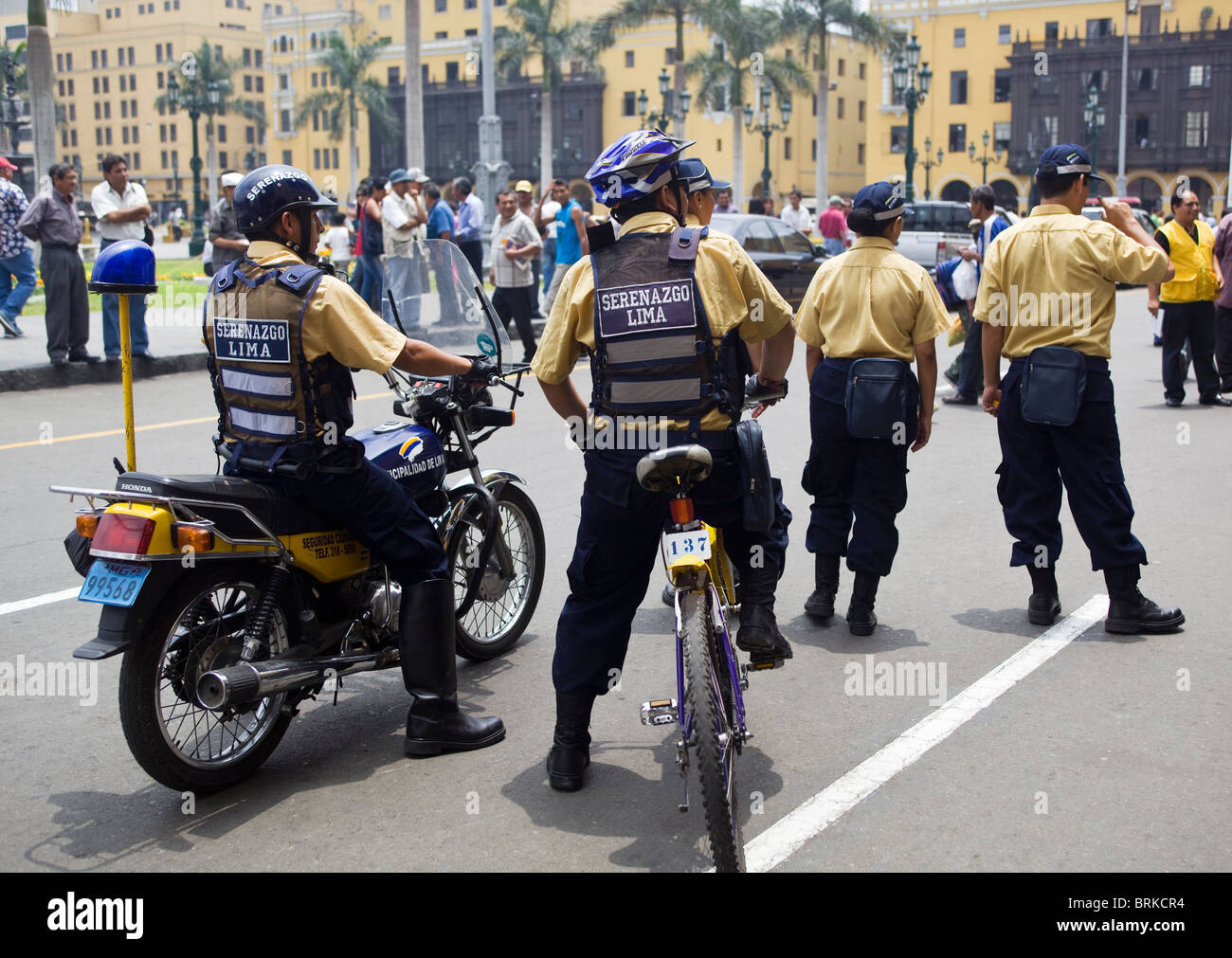 Serenazgo Security Guards Plaza des Armas Lima Peru Stock Photo