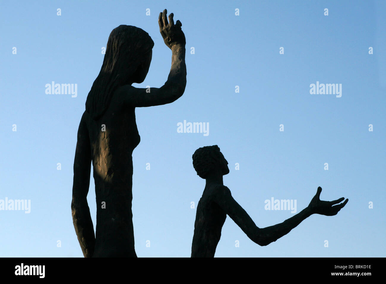 Sculpture, FAMILY OF MAN, Calgary, Alberta, Canada Stock Photo