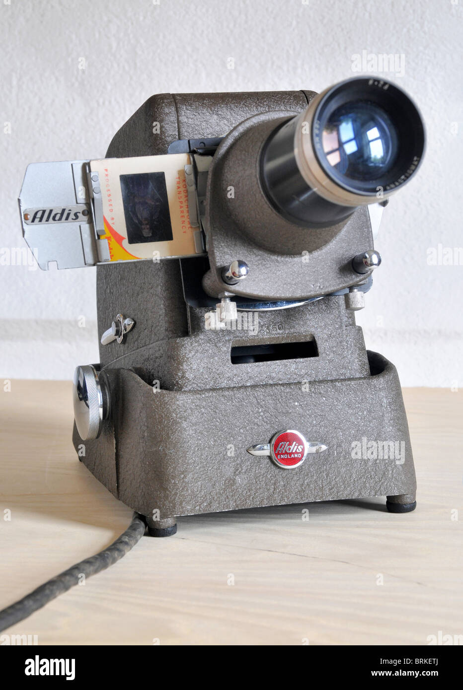 An old fashioned slide projector Stock Photo