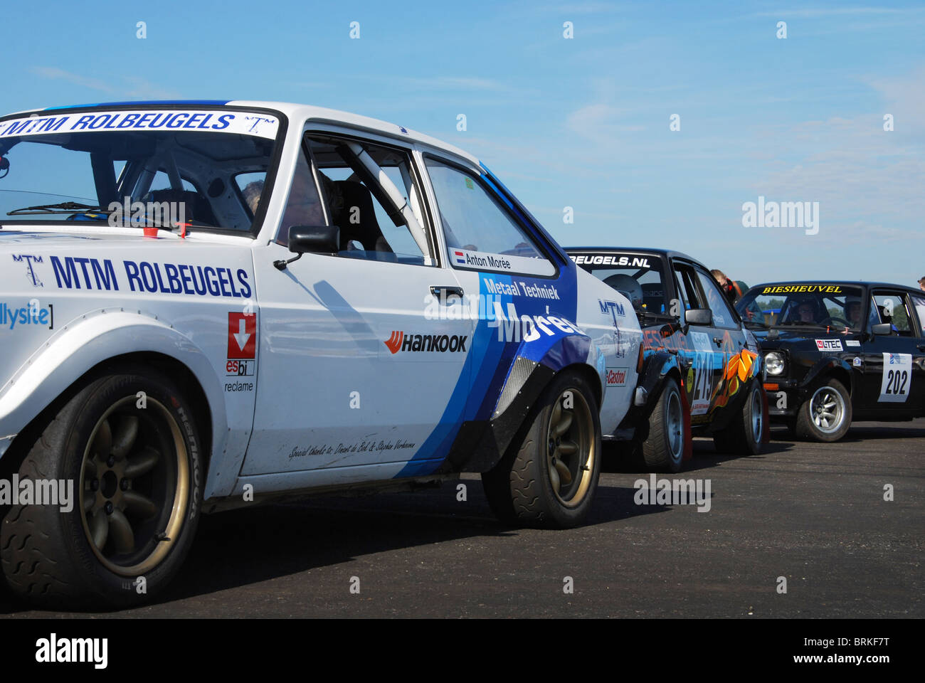 competition Ford Escort rally cars in line Stock Photo Alamy