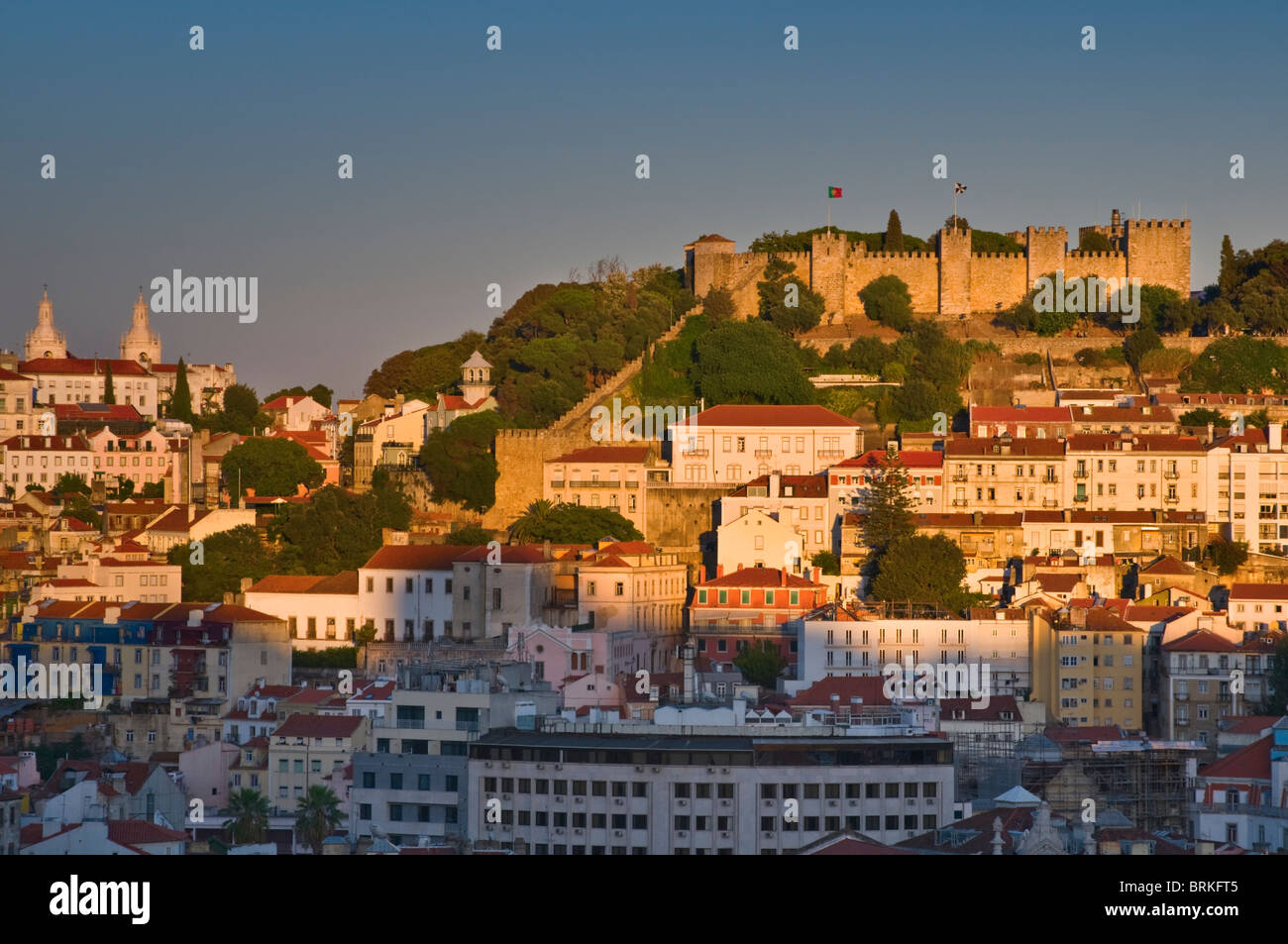 City view to Castle Lisbon Portugal Stock Photo - Alamy