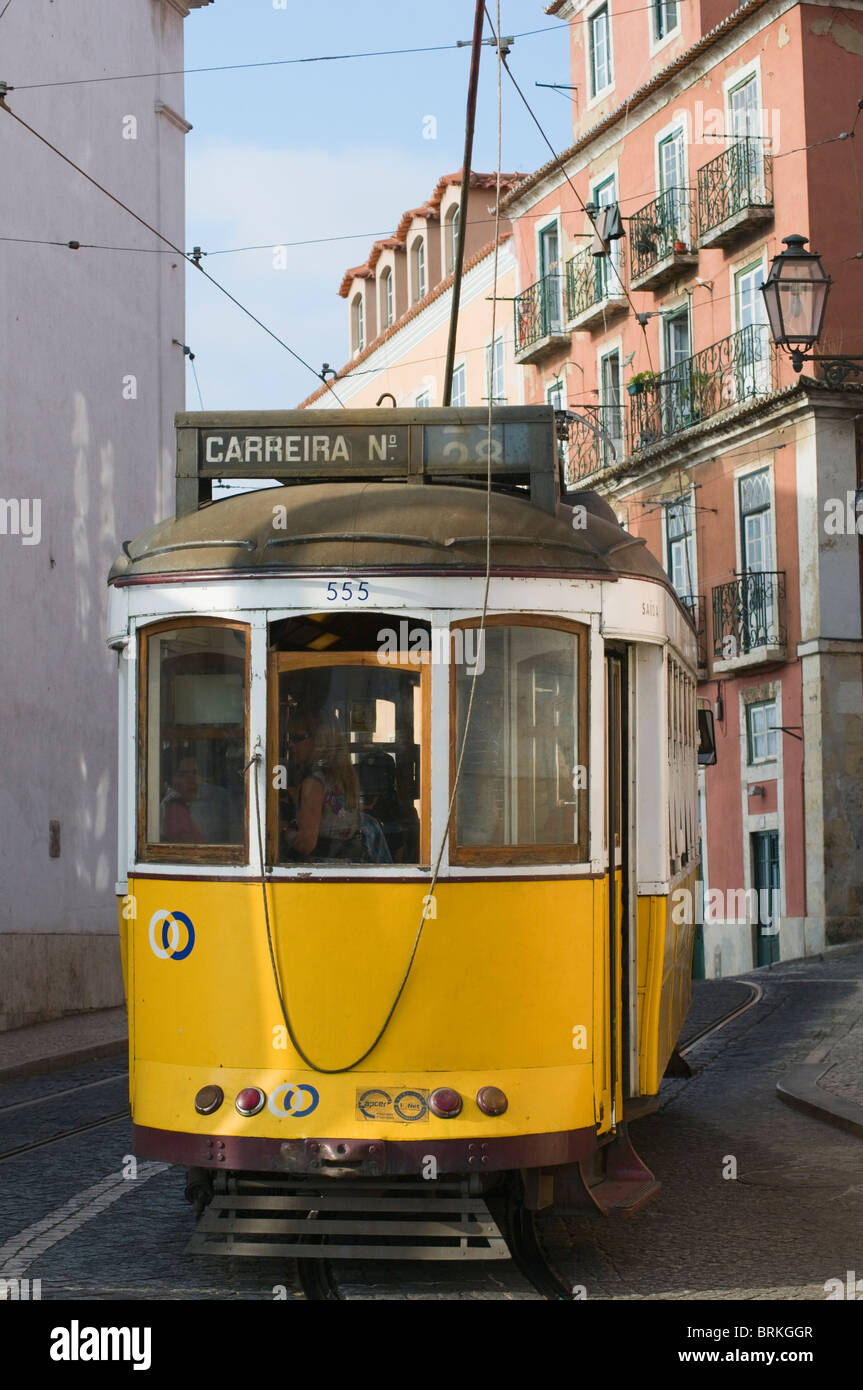 Tram 28 Lisbon Portugal Stock Photo