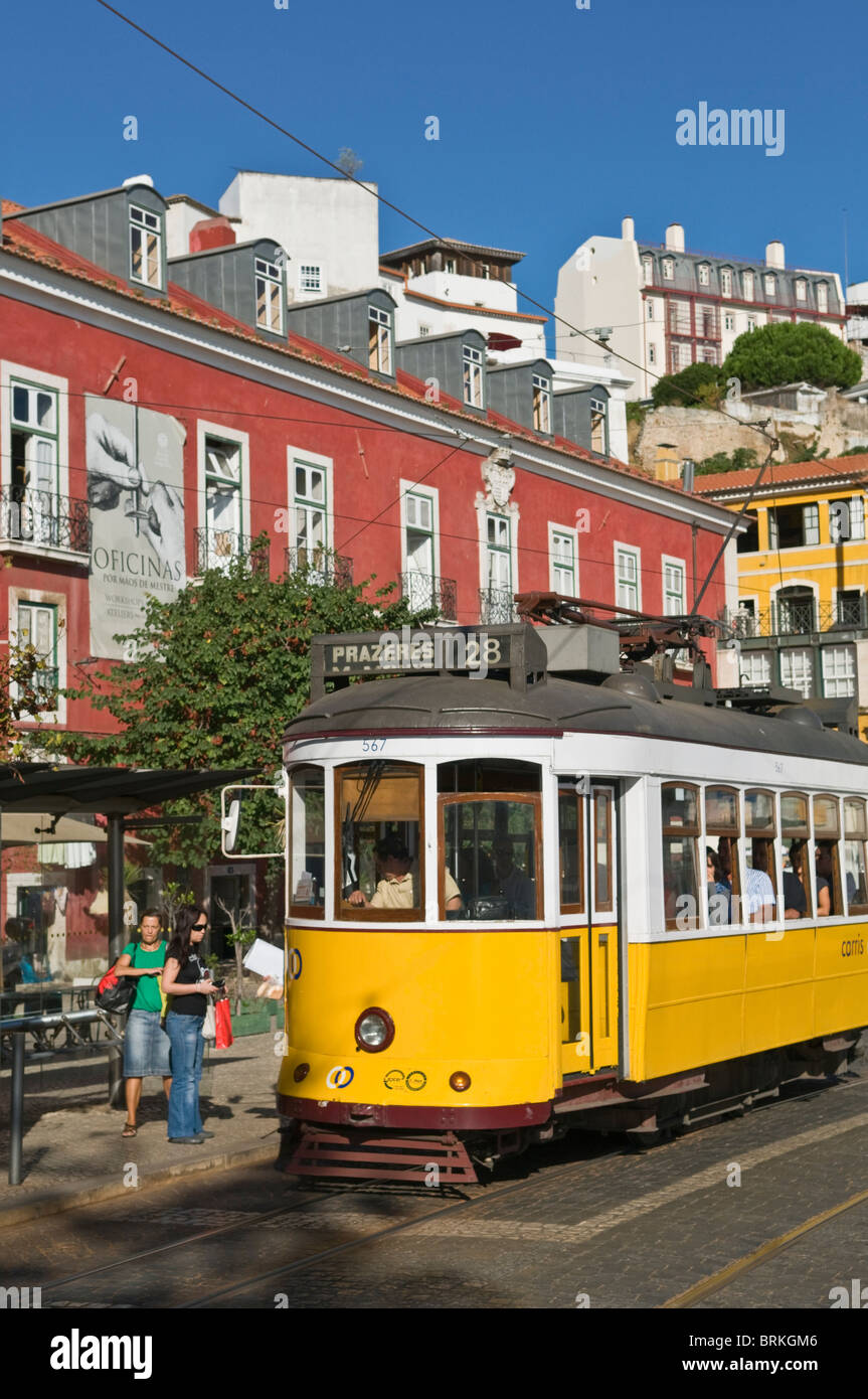 Tram 28 Lisbon Portugal Stock Photo Alamy