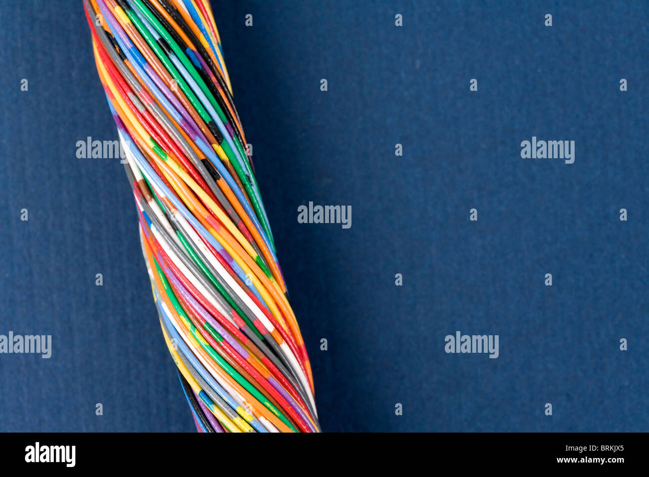 Colorful Cable, Concept of Communication, Data Line Stock Photo