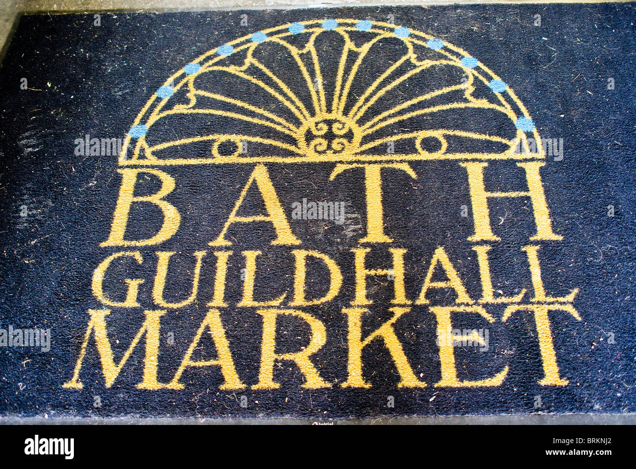 Door mat at entrance to Bath 'Guildhall Market' in Bath Somerset England UK Stock Photo