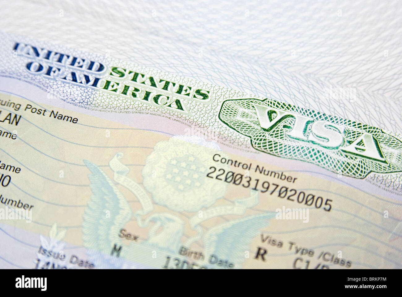 American visa hi-res stock photography and images - Alamy