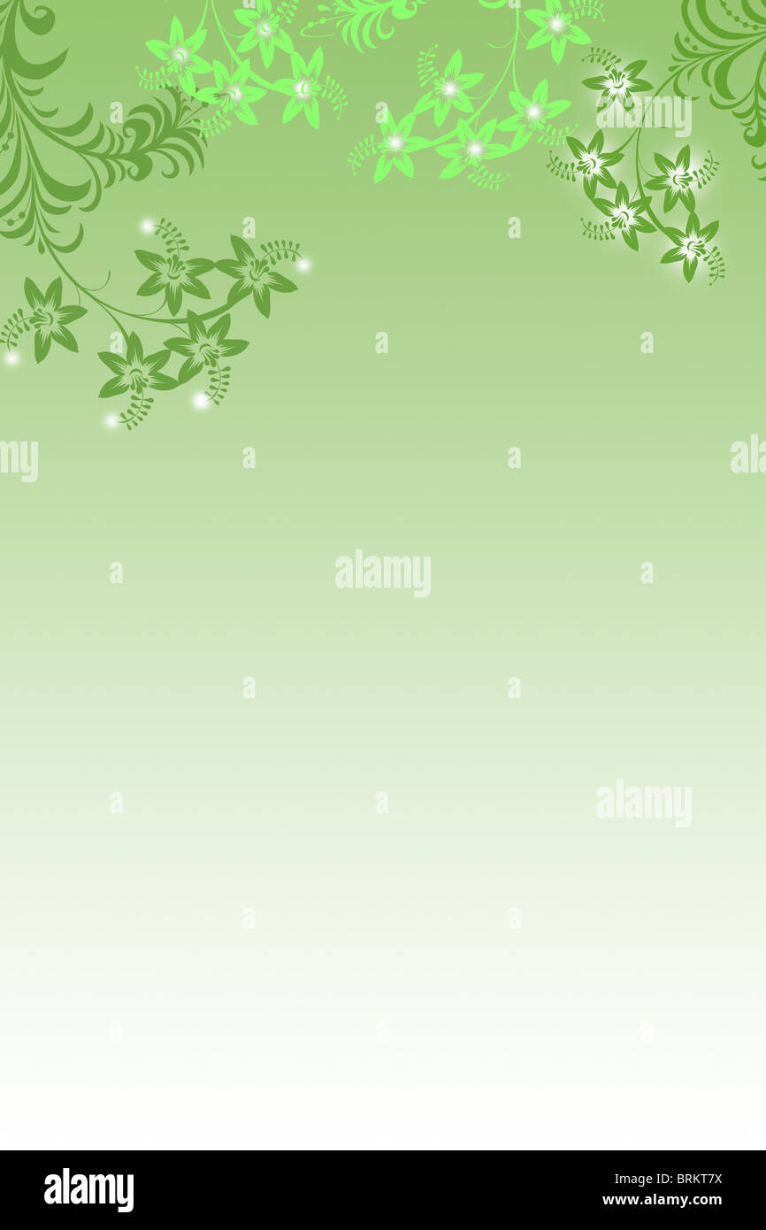Beautiful abstract green floral background Stock Photo - Alamy