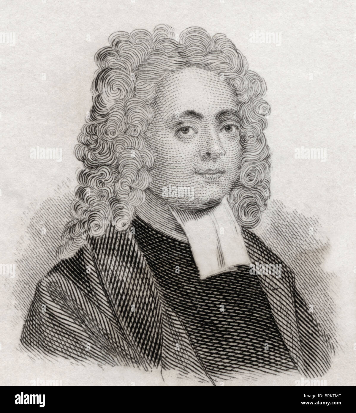 William Broome, 1689–1745. English poet and translator. From Crabb's Historical Dictionary published 1825. Stock Photo