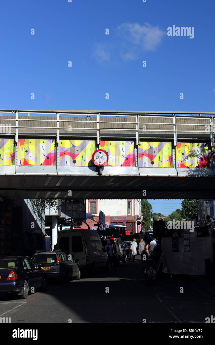 The A40 Westway and tube bridge over Portobello Road, Notting Hill