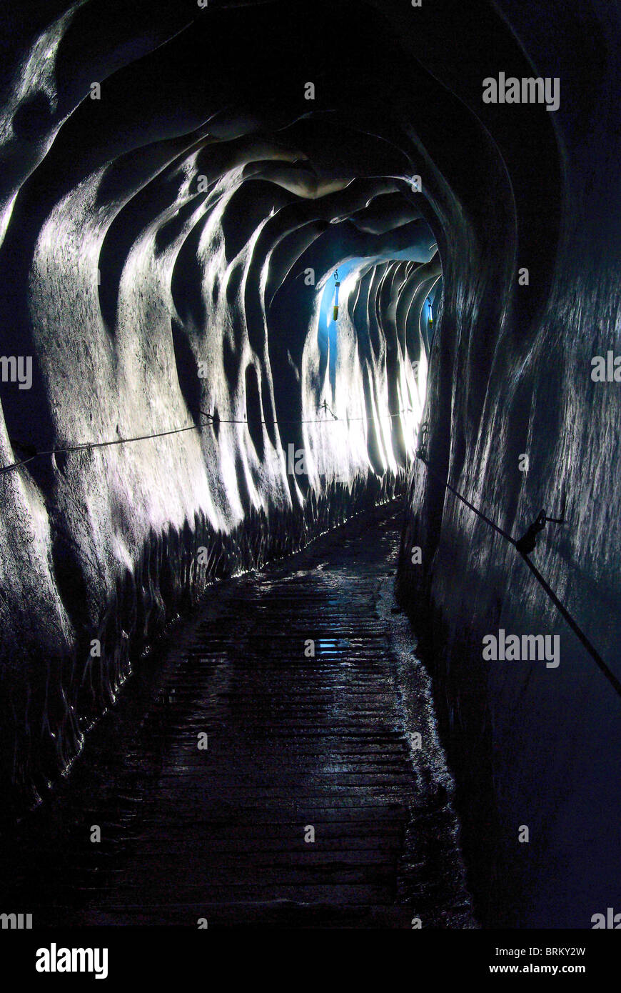 Gletschertunnel - tunnel in glacier 01 Stock Photo