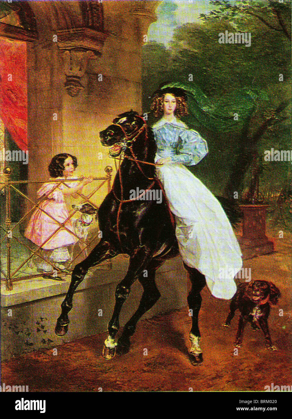 Karl Briullov - The Rider. 1832. Stock Photo