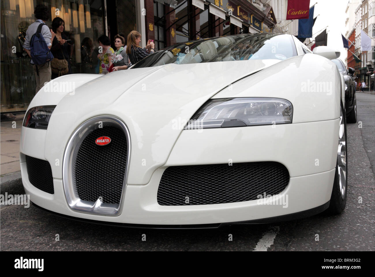 Bugatti Veyron captured in New Bond Street London Stock Photo