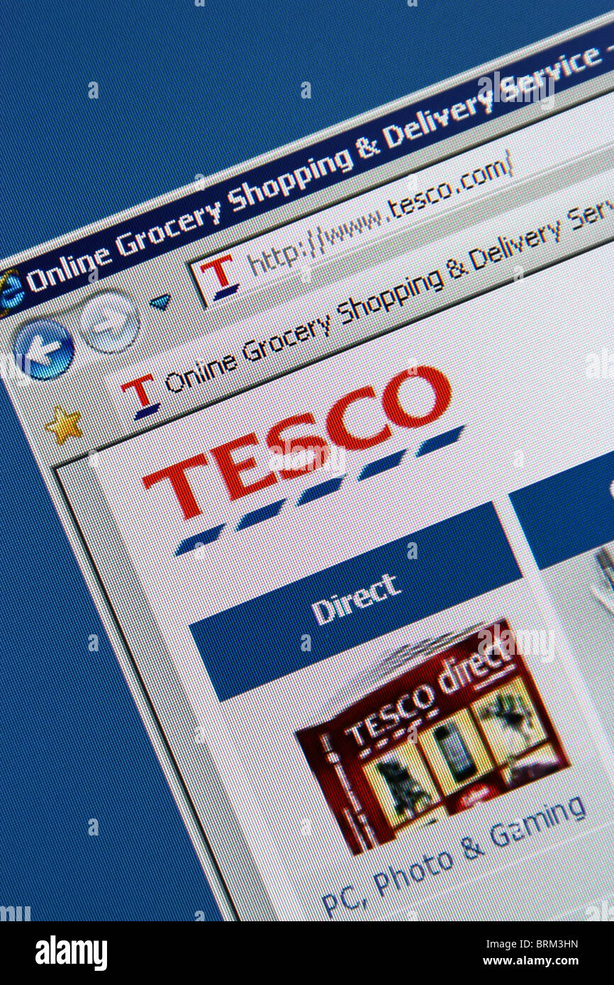 tesco online grocery shopping website Stock Photo Alamy