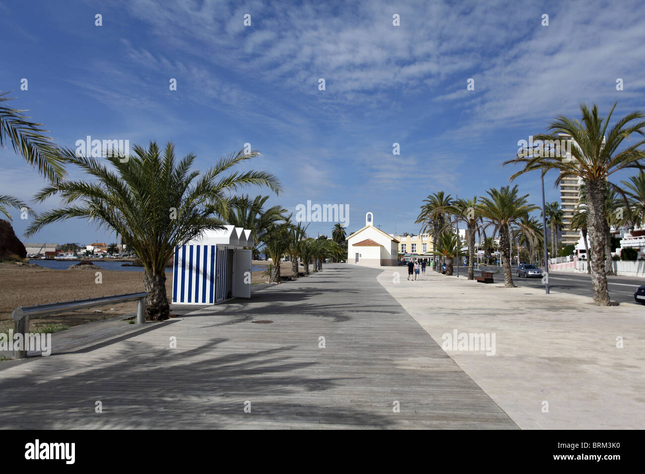 Pathway through the beachfront of Mazarron. Spain Stock Photo