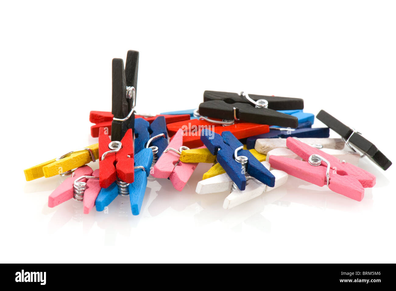 colorful clothes pins for hanging the laundry Stock Photo Alamy