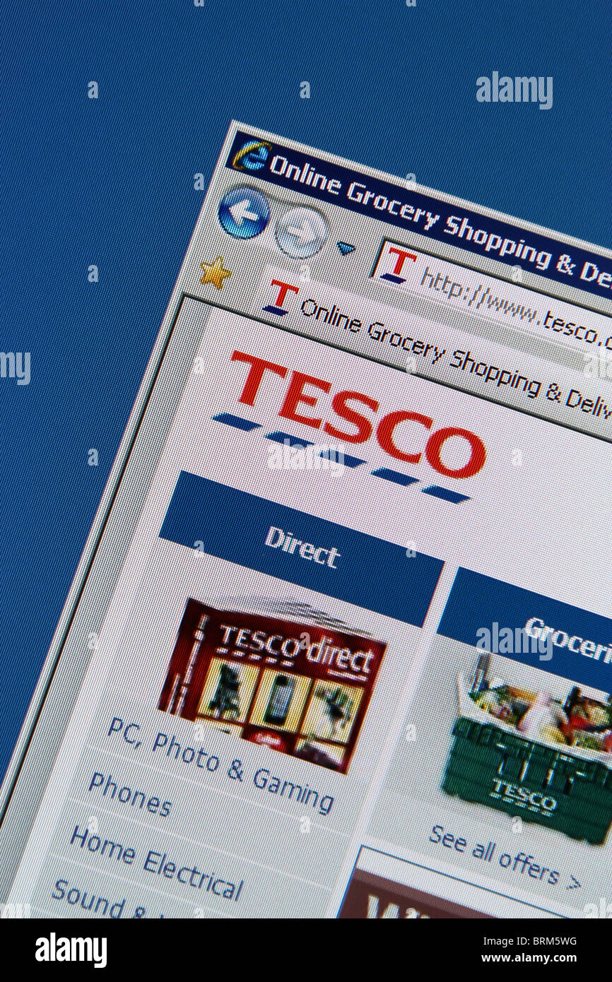 tesco online grocery shopping website Stock Photo Alamy
