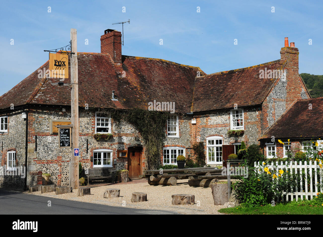 The Inn and public house, 'The Fox Goes Free'. Stock Photo