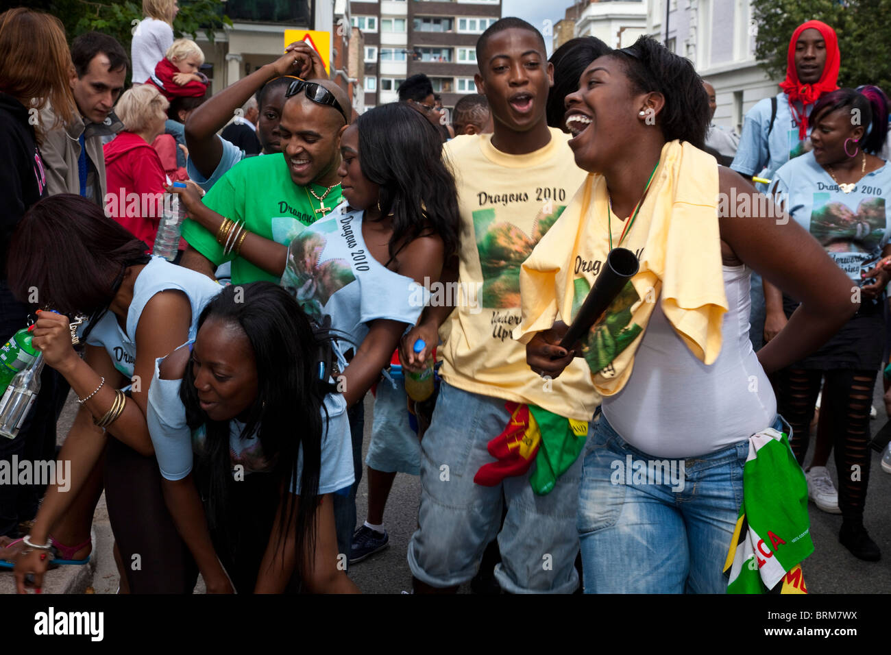 Notting hill carnival revellers hi-res stock photography and images - Alamy