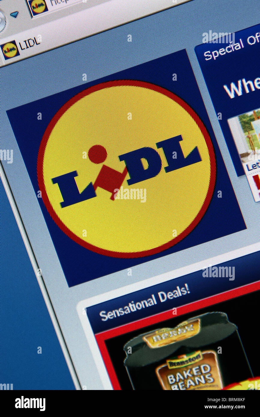Lidl grocery shopping website Stock Photo Alamy