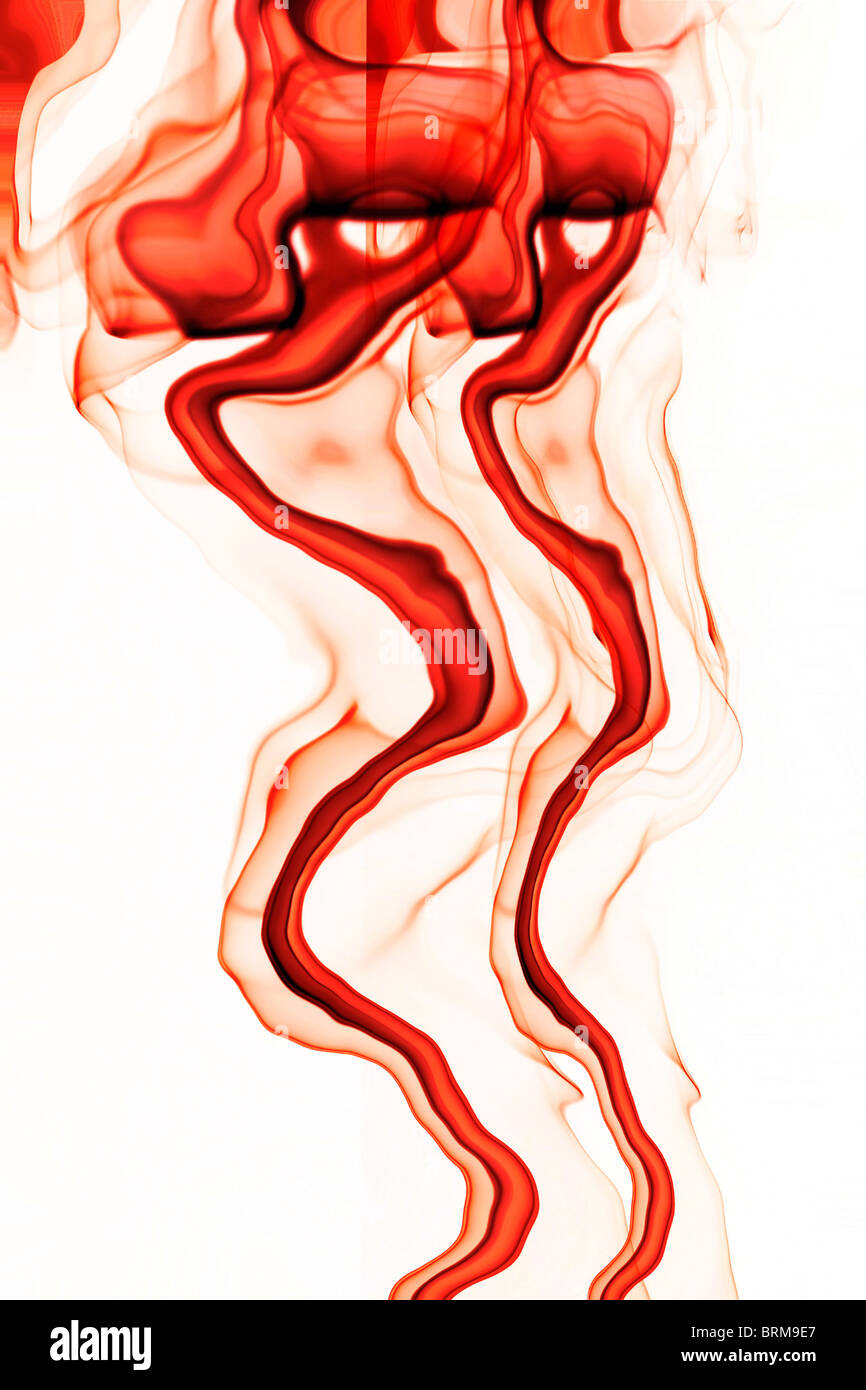 swirl and wave - red demon Stock Photo