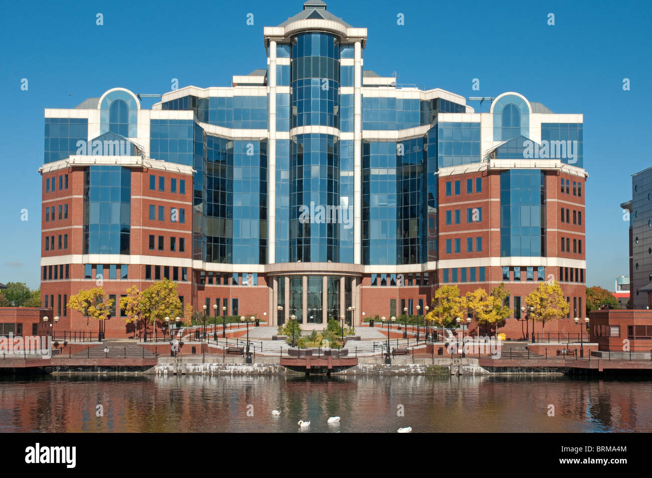 Victoria Harbour building, an office development at Erie Basin,Salford Quays owned by Peel Holdings. Stock Photo