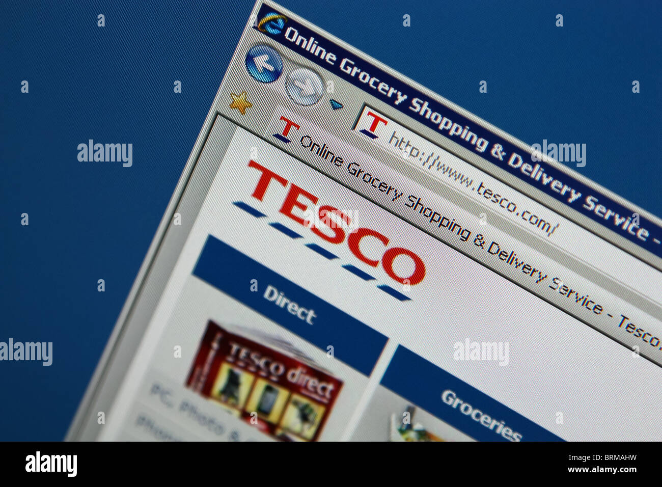 tesco online grocery shopping website Stock Photo - Alamy