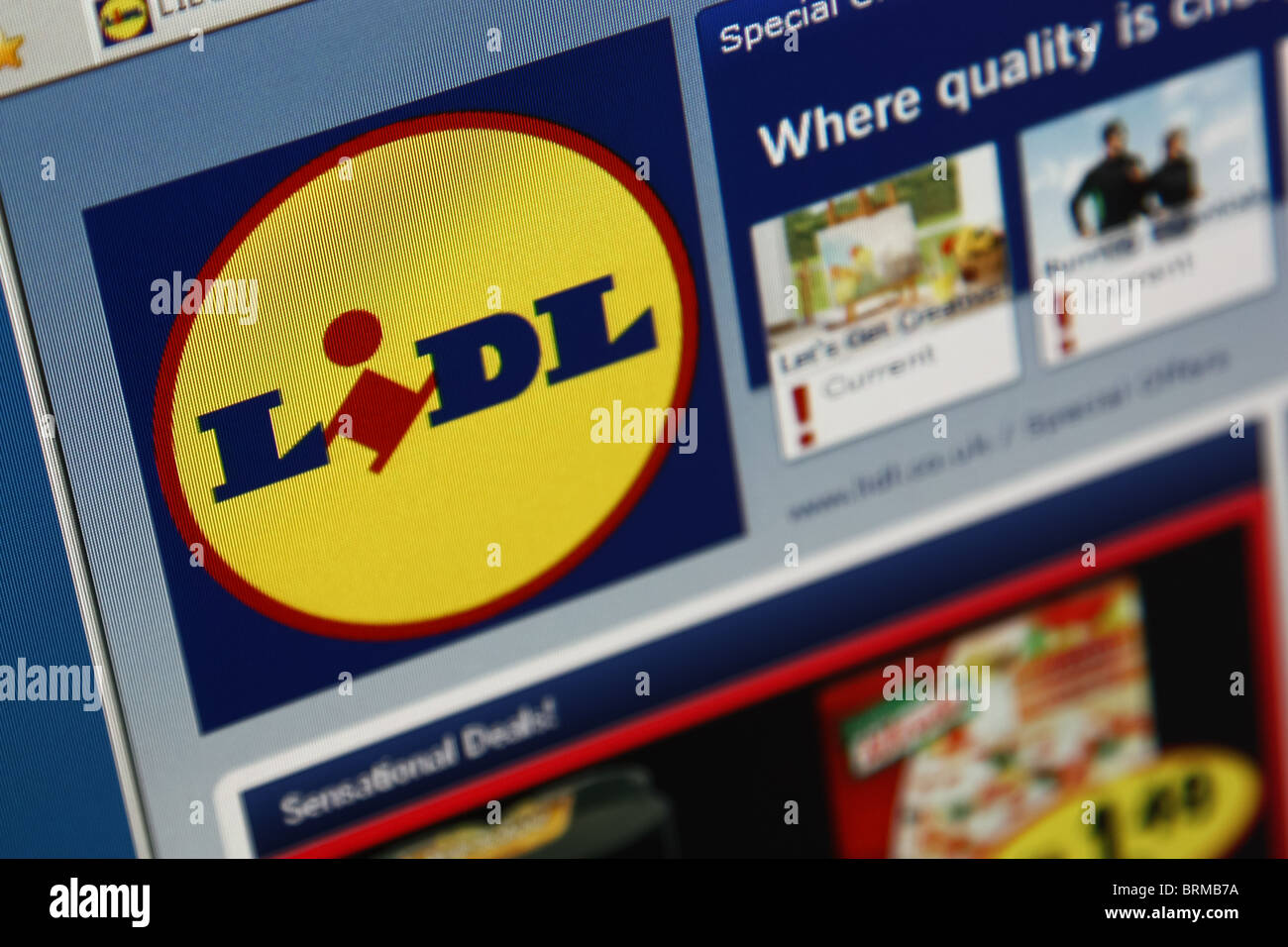 Lidl grocery shopping website Stock Photo Alamy