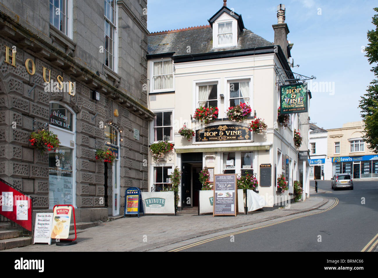 The market town of St Austell, Cornwall, showing the Hop and Vine Stock Photo 31796078 Alamy