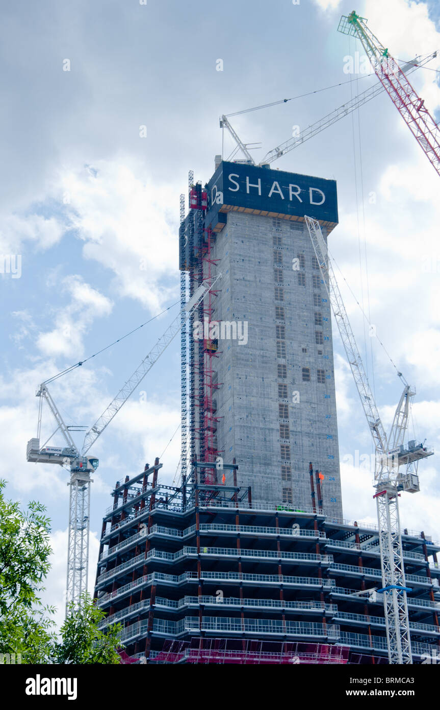 The Shard construction site on Bankside, London Stock Photo