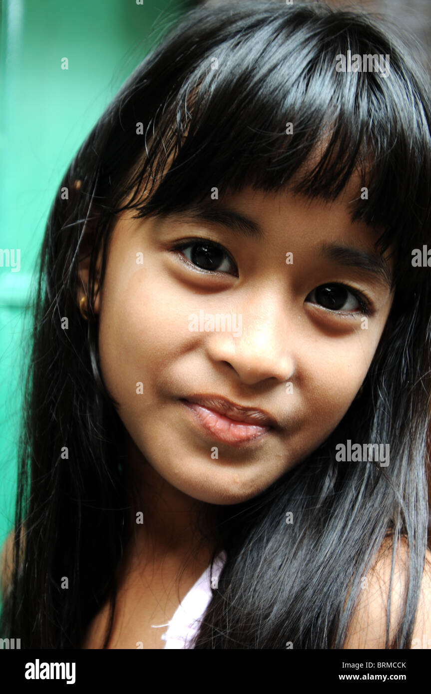 girl tanjung Pinang, Bintan, Indonesia Stock Photo